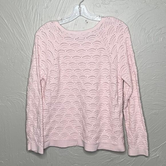Loft Pink Crew Neck Sweater - Size Medium - Excellent Condition - Picture 2 of 3